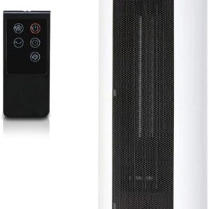 Senville 900W/1500W Tower Ceramic Heater with Remote, Digital Thermostat, Overheat Protection