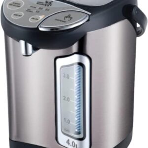 Little Raccoon Hot Water Boiler & Warmer Dispenser -Digital Electric Tea Kettle -Food Grade Stainless Steel Inner Pot For Coffee&Tea 4L/4.2Qt -Insulation Keeps Water Warm - Auto Shut Off & Child Safety – 3-phase operating temperatures 65℃ 85℃ & 98℃ / Re-boils to 100℃。Soft-touch & cup-switch electric dispensing system, Blue LED indicator,360° Rotation Turntable stand