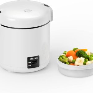 Mini Rice Cooker 1-1.5 Cups Uncooked(3 Cups Cooked), Rice Cooker Small with Bento Box, Removable Nonstick Inner Pot