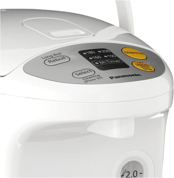 Panasonic RA41660 Electric Thermo Pot Water Boiler Dispenser NC-EG3000, Slow-Drip Mode for Coffee, Ideal for Tea, Hot Cocoa, Soups and Baby Food, Four TEM, 3.2 quarts, White - Image 4
