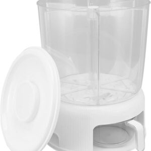 HOHXFYP 360° Rotating Grain Dispenser, 26lbs Transparent Rice Dispenser Storage Container with 6 Compartment, Containers for Kitchen Small Grains, Beans(ABS-White)