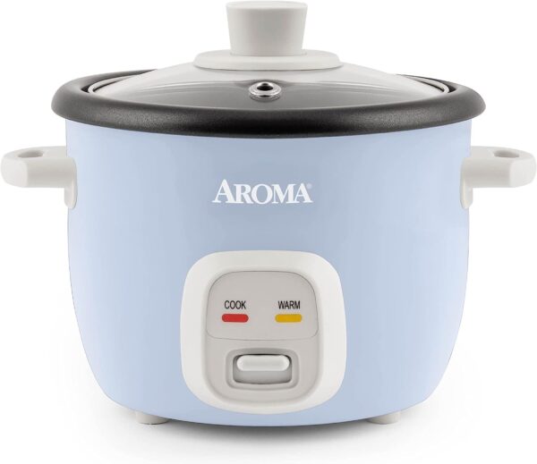 Aroma Housewares 4-Cups (Cooked) / 1Qt. Rice & Grain Cooker (ARC-302NGBL), Blue