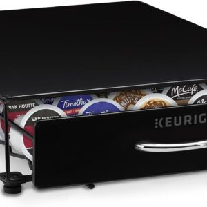 Keurig Under Brewer Storage Drawer, Coffee Pod Storage, Holds Upto 35 Keurig K-Cup Pods, Black