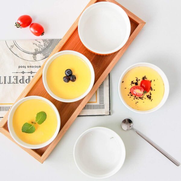 Foraineam 12 Pieces 8 oz Porcelain Souffle Dishes, Oven Safe Ramekins White Bakeware Set Dessert Custard Baking Dishes Cups for Baking, Cooking, Serving and More - Image 5