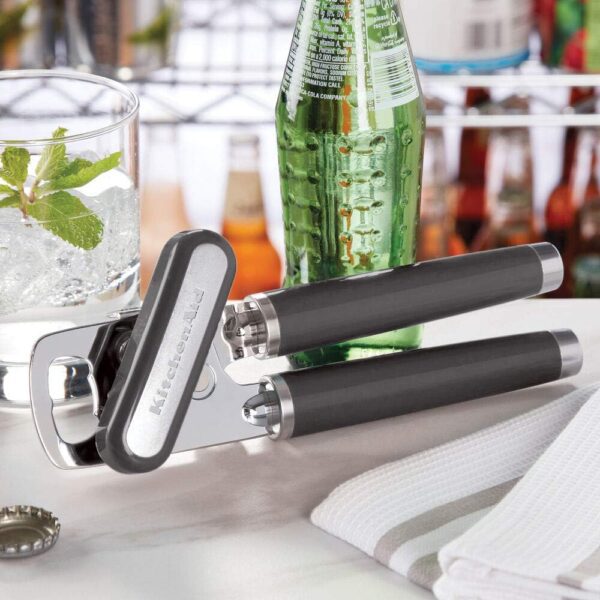 KitchenAid Classic Multifunction Can Opener / Bottle Opener, 8.34-Inch, Charcoal Gray - Image 6