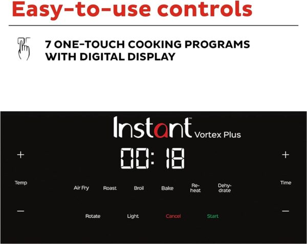 Instant Vortex Plus 10-Quart Air Fryer, From the Makers of Instant Pot, 7-in-1 Functions, with EvenCrisp Technology, App with over 100 Recipes, Stainless Steel - Image 4