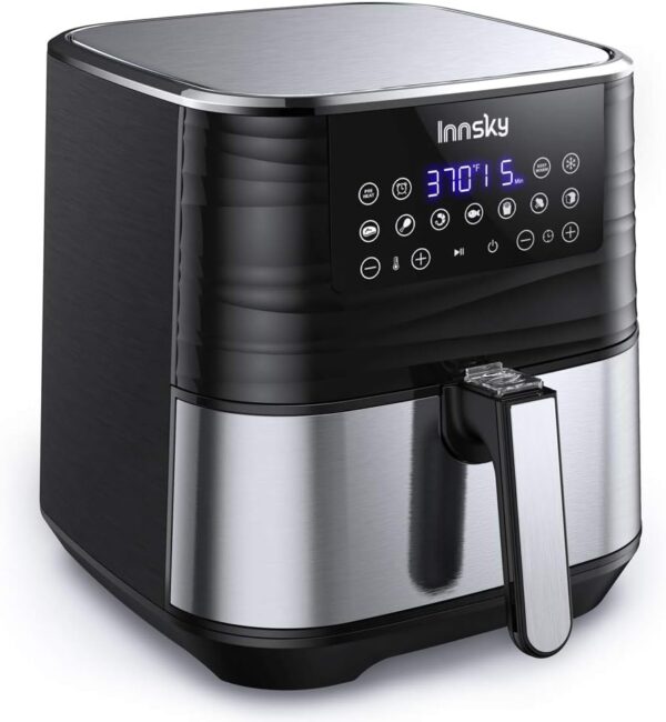 Innsky Air Fryer XL 5.8 QT, 【2022 Upgraded】 11 in 1 Oilless Air Fryers Oven, Easy One Touch Screen with Preheat & Delay Start, ETL Listed, Airfryer 1700W for Air Fry, Roast, Bake, Grill, Recipe Book - Image 8
