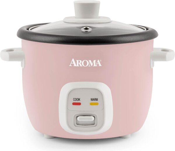 Aroma Housewares 4-Cups (Cooked) / 1Qt. Rice & Grain Cooker (ARC-302NGP), Pink