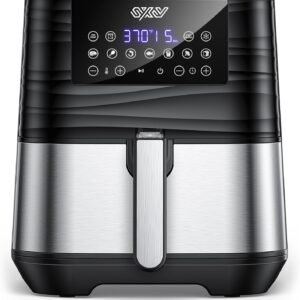 Innsky Air Fryer XL 5.8 QT, 【2022 Upgraded】 11 in 1 Oilless Air Fryers Oven, Easy One Touch Screen with Preheat & Delay Start, ETL Listed, Airfryer 1700W for Air Fry, Roast, Bake, Grill, Recipe Book