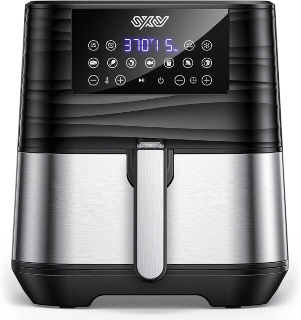 Innsky Air Fryer XL 5.8 QT, 【2022 Upgraded】 11 in 1 Oilless Air Fryers Oven, Easy One Touch Screen with Preheat & Delay Start, ETL Listed, Airfryer 1700W for Air Fry, Roast, Bake, Grill, Recipe Book