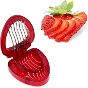ZRAMO Accessories Simply Slice Strawberry Section Slicer Kitchen Cutter Gadgets Kitchen Tool Mini Slicer Cut Joie MSC Stainless Steel Blade Craft Fruit Tools Factory kiss