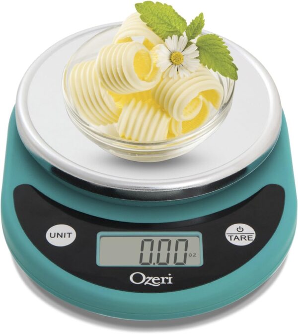 Ozeri Pronto Digital Multifunction Kitchen and Food Scale, Black on Teal - Image 5