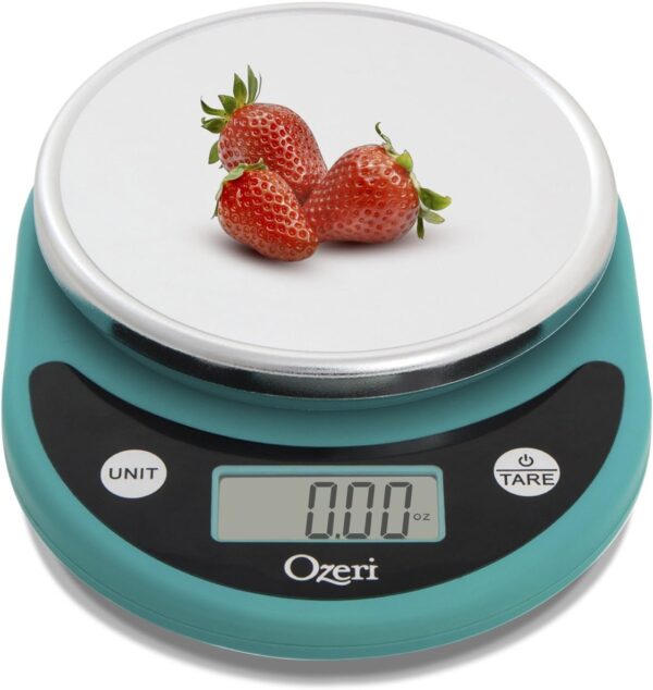 Ozeri Pronto Digital Multifunction Kitchen and Food Scale, Black on Teal - Image 6