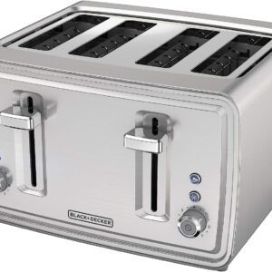 BLACK+DECKER 4-Slice Toaster, Stainless Steel, TR4900SSD