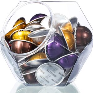 RUSFOL Large-Capacity 12-Sided Polygon Elegant Coffee Pods Holder for Nespresso Vertuoline Capsule