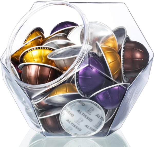 RUSFOL Large-Capacity 12-Sided Polygon Elegant Coffee Pods Holder for Nespresso Vertuoline Capsule