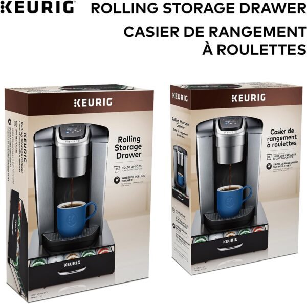 Keurig Under Brewer Storage Drawer, Coffee Pod Storage, Holds Upto 35 Keurig K-Cup Pods, Black - Image 2