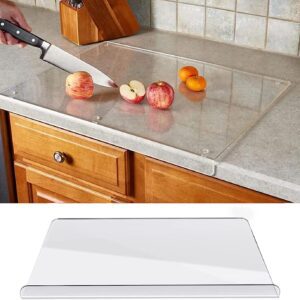 Acrylic Cutting Boards for Kitchen Counter, 2023 NEW Clear Cutting Board for Kitchen, Acrylic Anti-Slip Transparent Cutting Board with Lip for Counter Countertop Protector Home Restaurant (18x14 in)