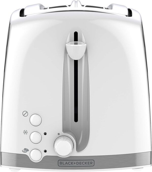 BLACK+DECKER TR1250WD Honeycomb Collection 2-Slice Toaster with Premium Textured Finish, White - Image 2