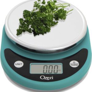 Ozeri Pronto Digital Multifunction Kitchen and Food Scale, Black on Teal