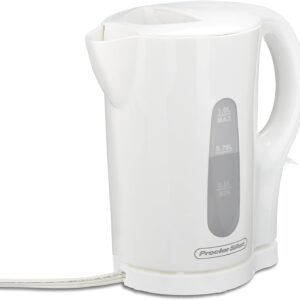 Proctor Silex Electric Tea Kettle, Water Boiler & Heater, 1 L, Cordless, Auto-Shutoff & Boil-Dry Protection, White (41005)