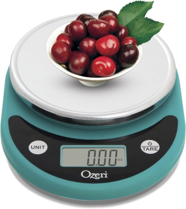 Ozeri Pronto Digital Multifunction Kitchen and Food Scale, Black on Teal - Image 3