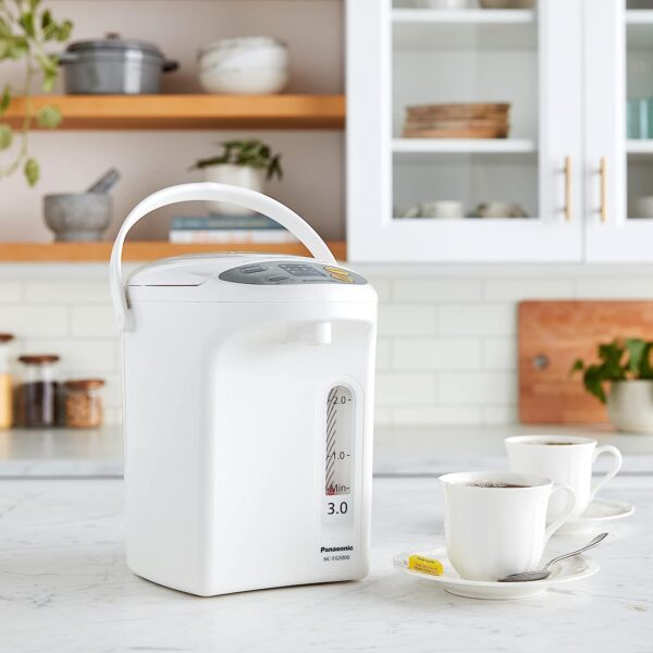 Panasonic RA41660 Electric Thermo Pot Water Boiler Dispenser NC-EG3000, Slow-Drip Mode for Coffee, Ideal for Tea, Hot Cocoa, Soups and Baby Food, Four TEM, 3.2 quarts, White - Image 5