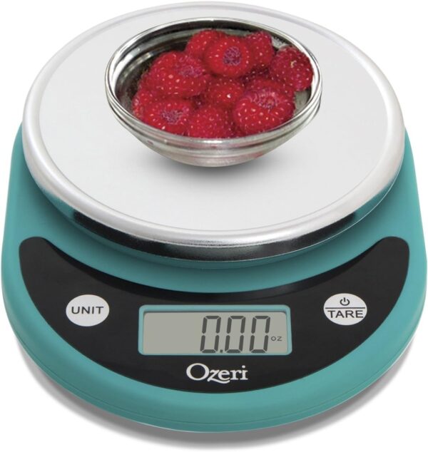 Ozeri Pronto Digital Multifunction Kitchen and Food Scale, Black on Teal - Image 4