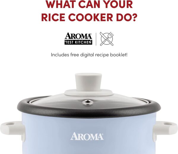 Aroma Housewares 4-Cups (Cooked) / 1Qt. Rice & Grain Cooker (ARC-302NGBL), Blue - Image 6