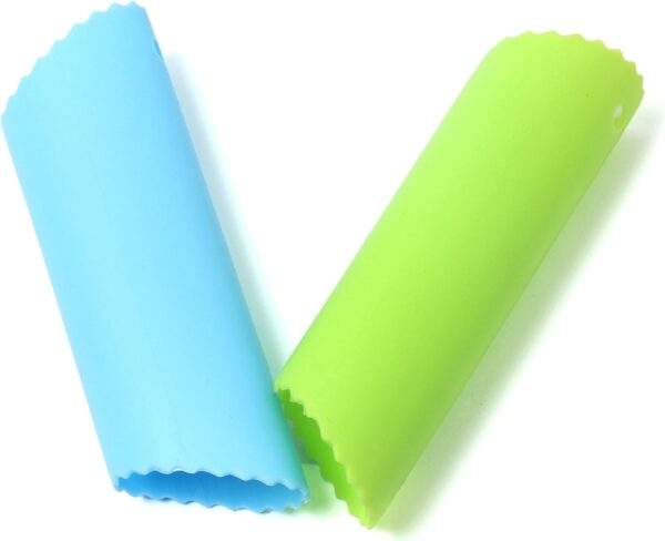 Ginsco 2pcs Silicone Garlic Peeler Tube Peel Easy Useful Kitchen Tools （Green+Blue）