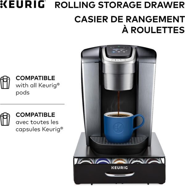 Keurig Under Brewer Storage Drawer, Coffee Pod Storage, Holds Upto 35 Keurig K-Cup Pods, Black - Image 5