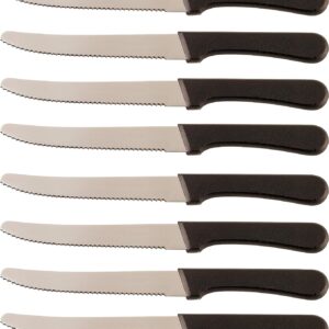 Steak Knives Serrated Set, Restaurant Quality, Stainless Steel, 4.25-Inch, Rounded Tip, Set of 12 (12)