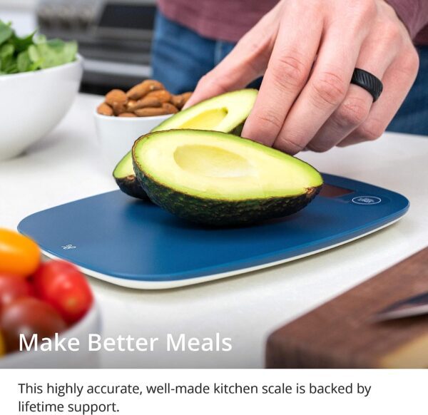 Greater Goods Digital Food Kitchen Scale (Cobalt Blue), Portion Helps Support Global Orphan Project - Image 2