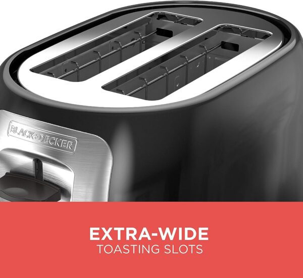 BLACK+DECKER TR1278BD 2-Slice Toaster, Black - Image 3