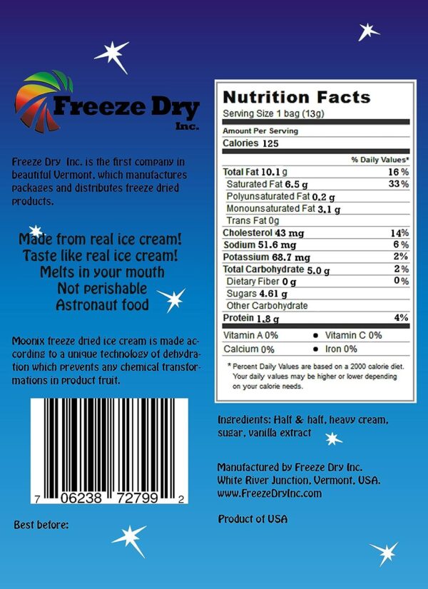 Moonix Freeze Dried Ice Cream. Variety pack. 10ct (Best Sellers) - Image 3
