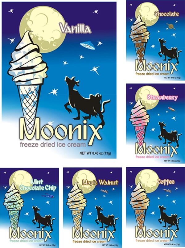 Moonix Freeze Dried Ice Cream. Variety pack. 10ct (Best Sellers)