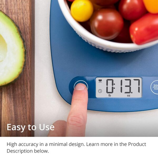Greater Goods Digital Food Kitchen Scale (Cobalt Blue), Portion Helps Support Global Orphan Project - Image 3
